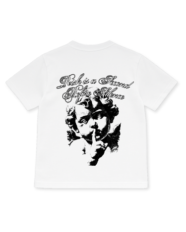 T-SHIRT WHITE - Risk Is A Second Before Silence