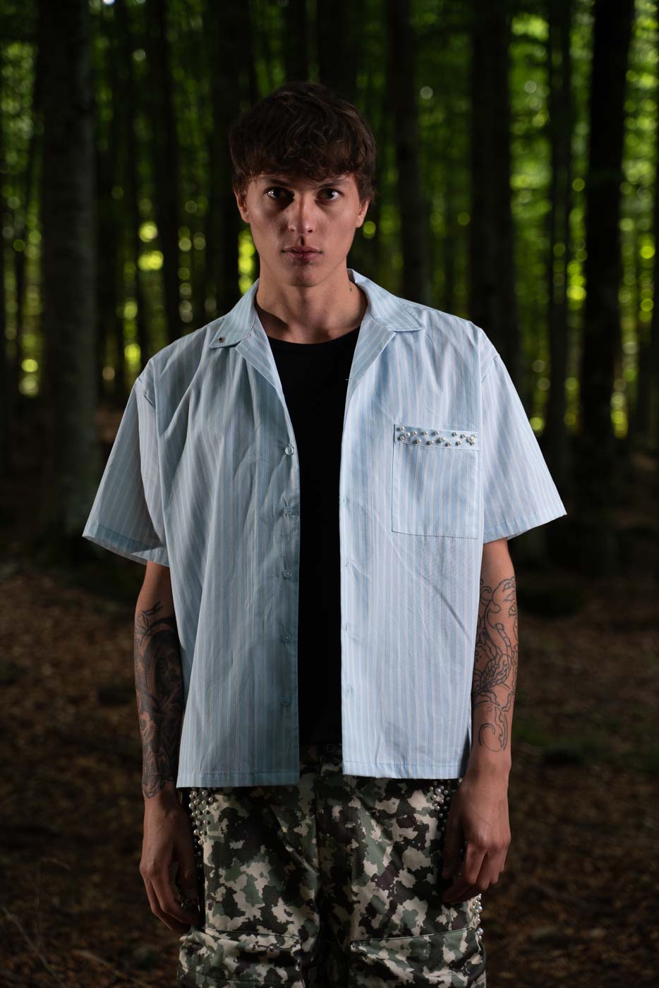 CAMICIA CELESTE