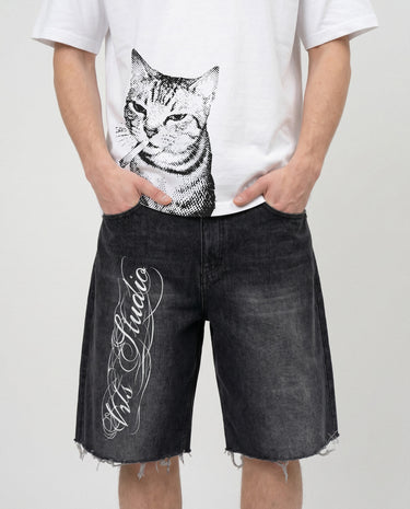 T-SHIRT WHITE - Smoking Cat